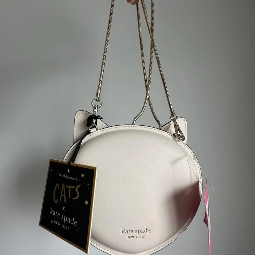 Kate Spade Cat Face Crossbody Bag - Cream and Pink